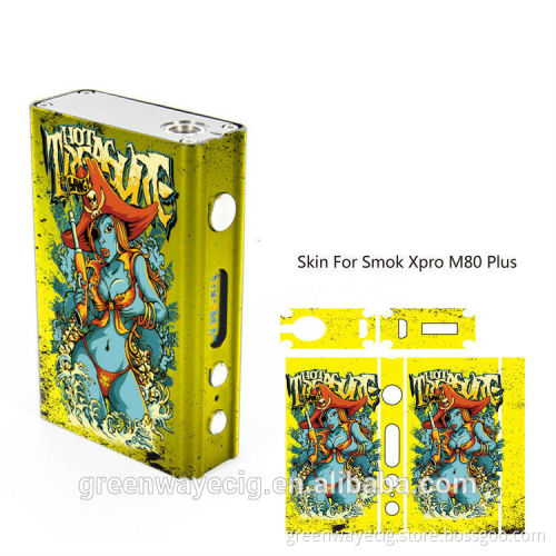 Unique design, wholesale m80 skin smok xpro m80 plus skin mod sticker / wrap M80 / istick 50w sticker waterproof